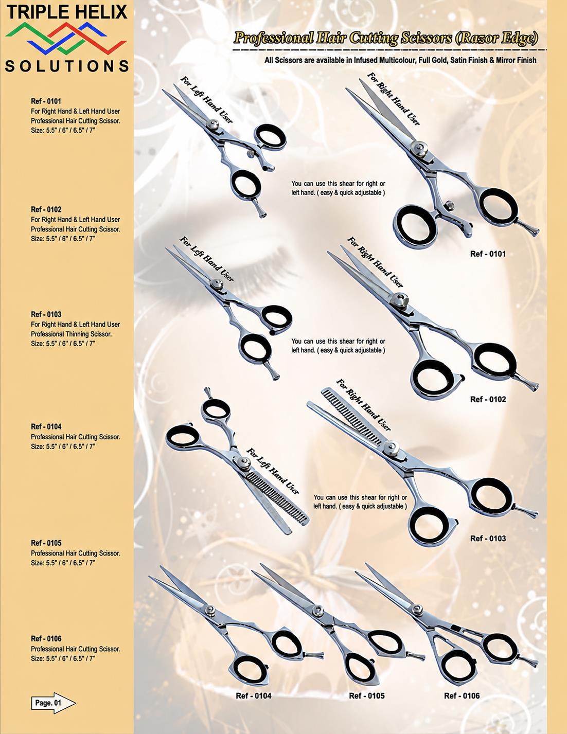 Professional Hair Cutting Scissors β beauty catalogue page 1