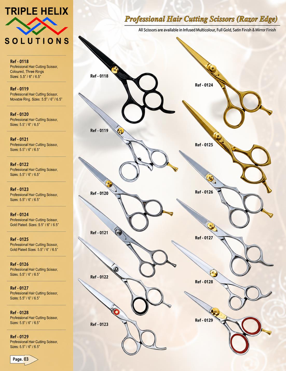 Professional Hair Cutting Scissors (Razor Edge) β beauty catalogue page 3
