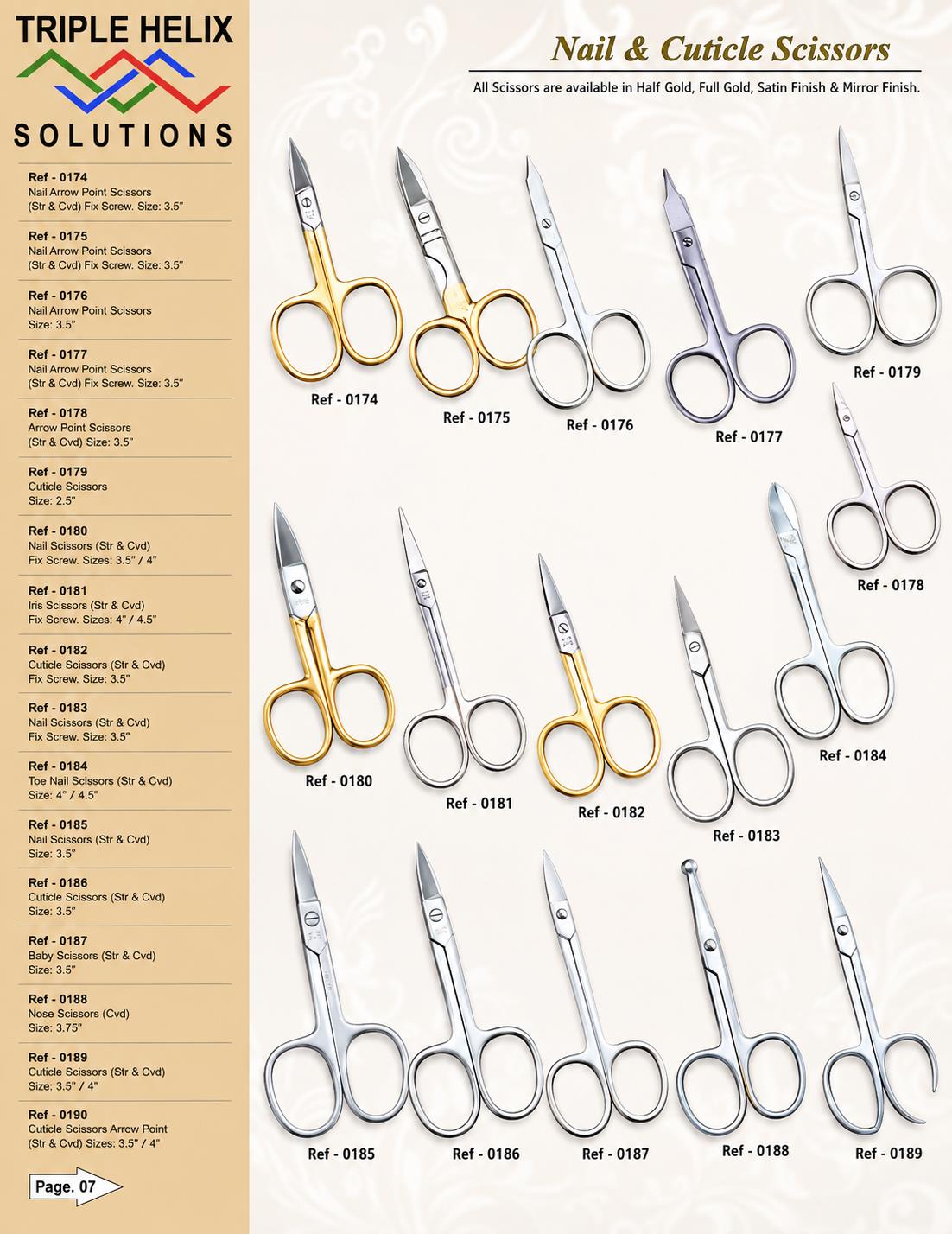 Nail & Cuticle Scissors β beauty catalogue page 7