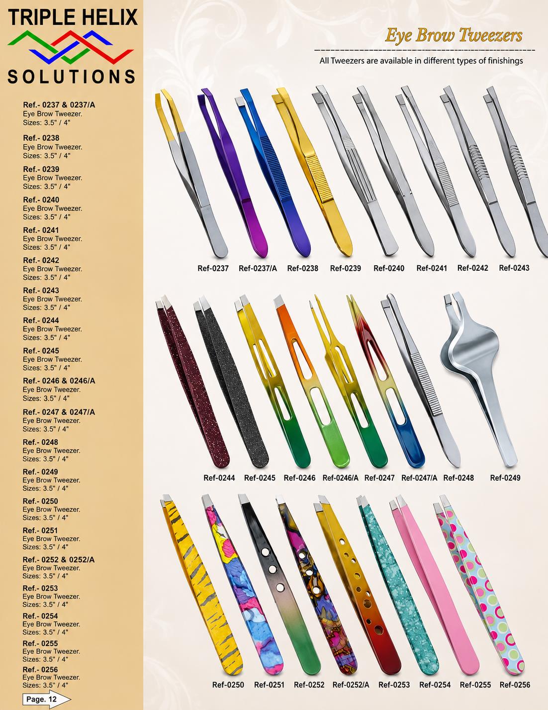 Eye Brow Tweezers β beauty catalogue page 12