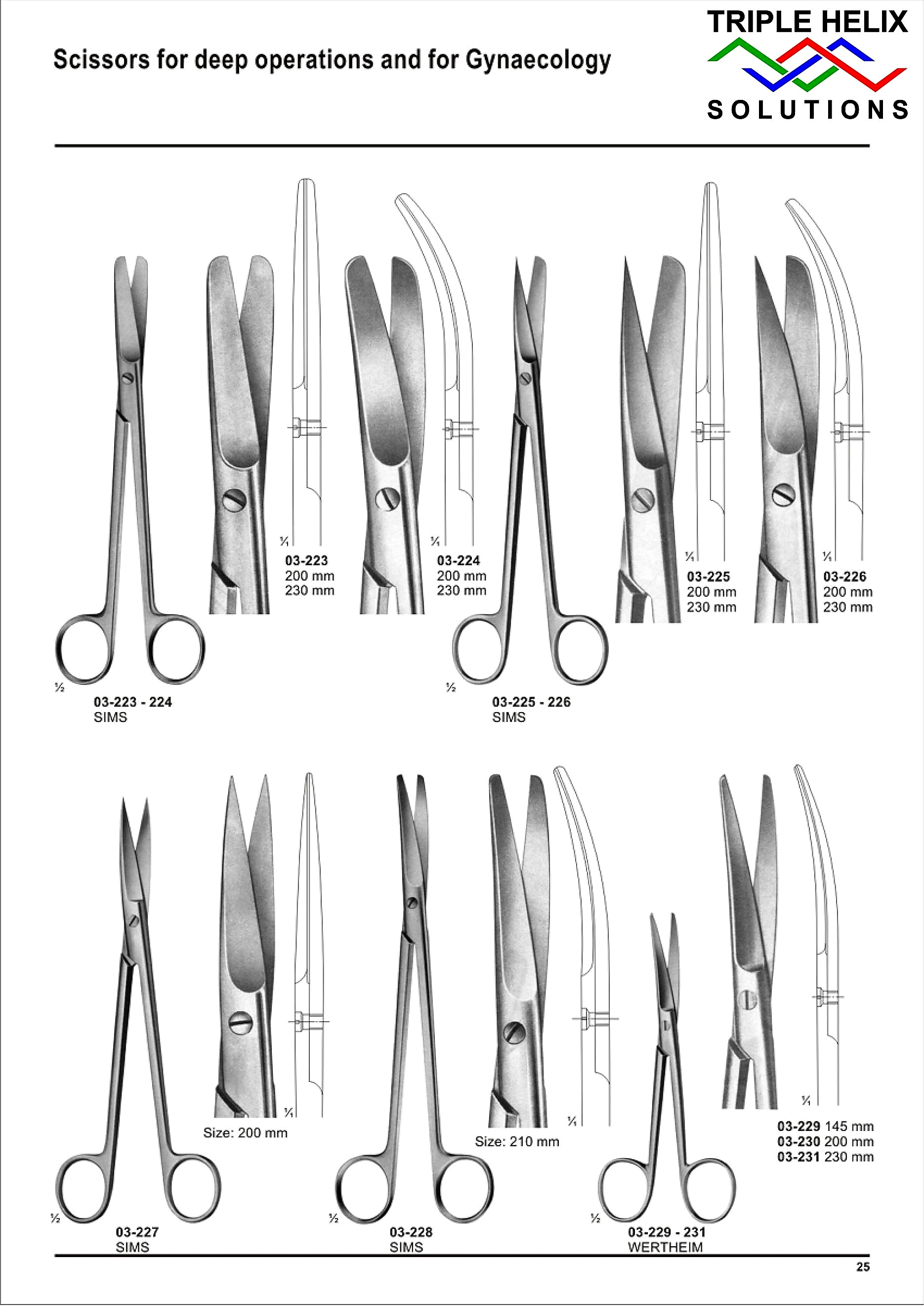 Scissors for deep operations and for Gynaecology - page 25