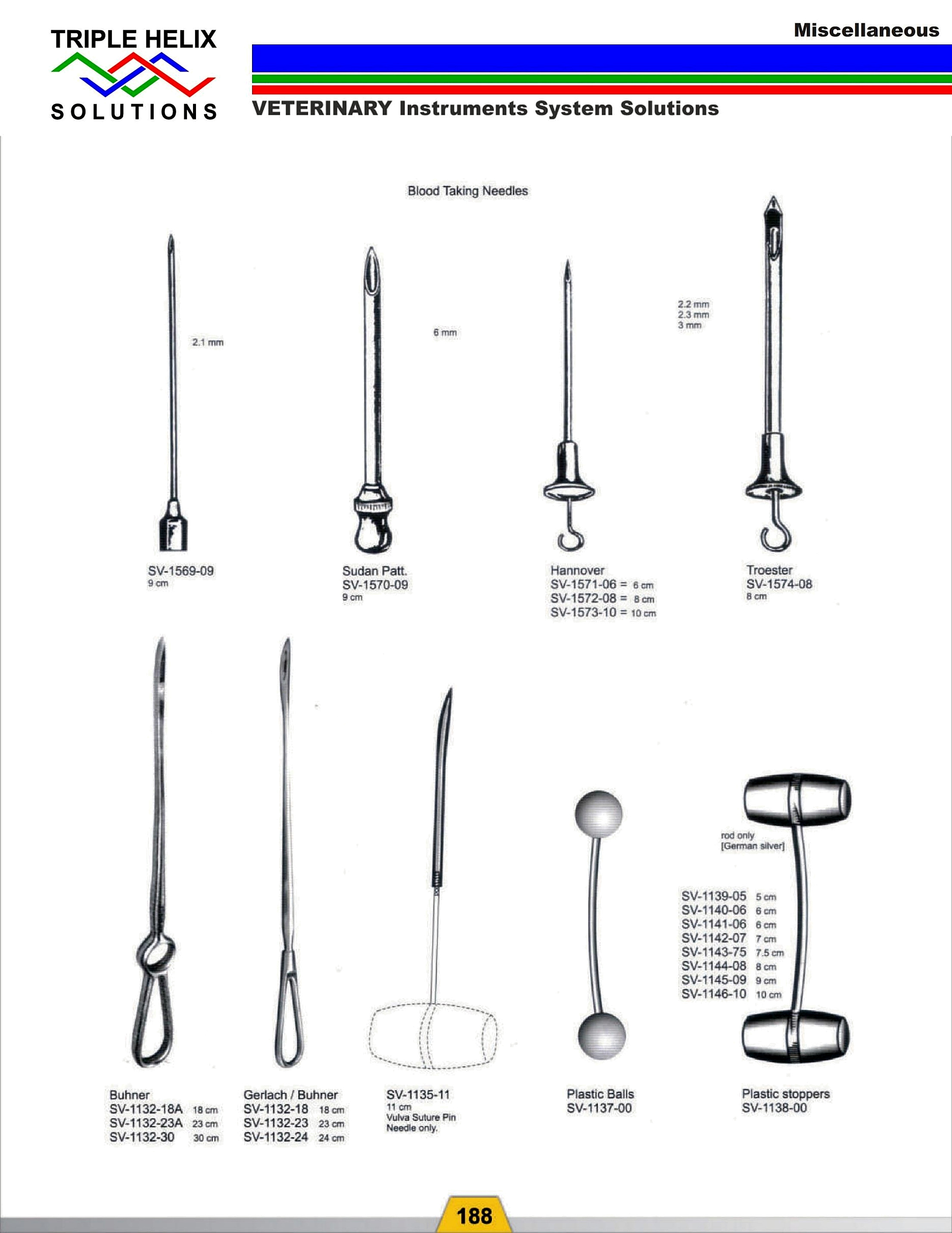 Blood-Taking Needles and Prolapse Instruments - page 15