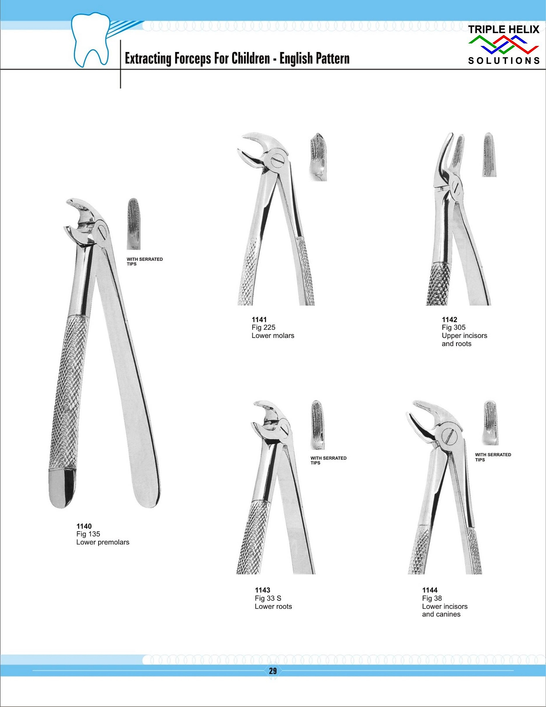 Extraction Forceps for Children — English Pattern - page 29
