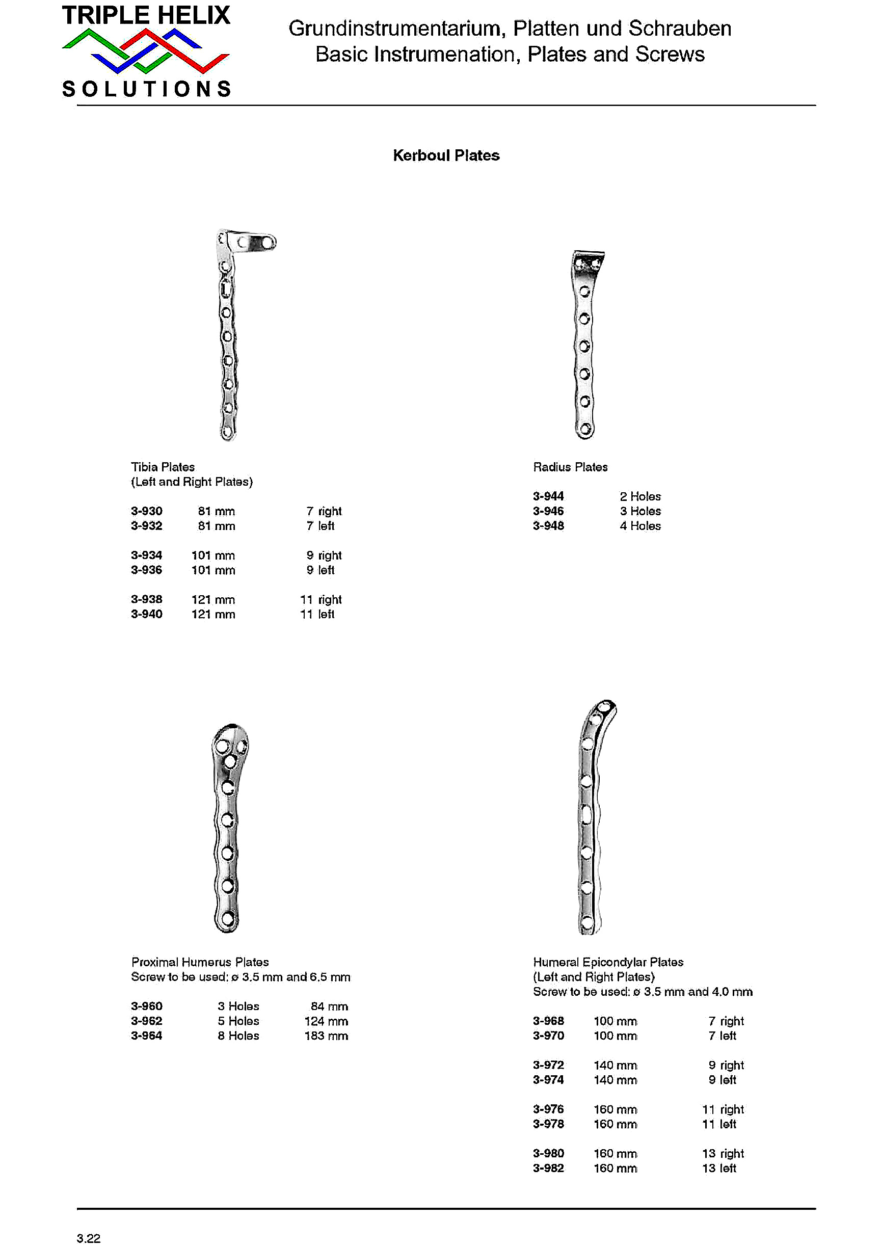 Kerboul, Tibia and Radius Plates - page 21