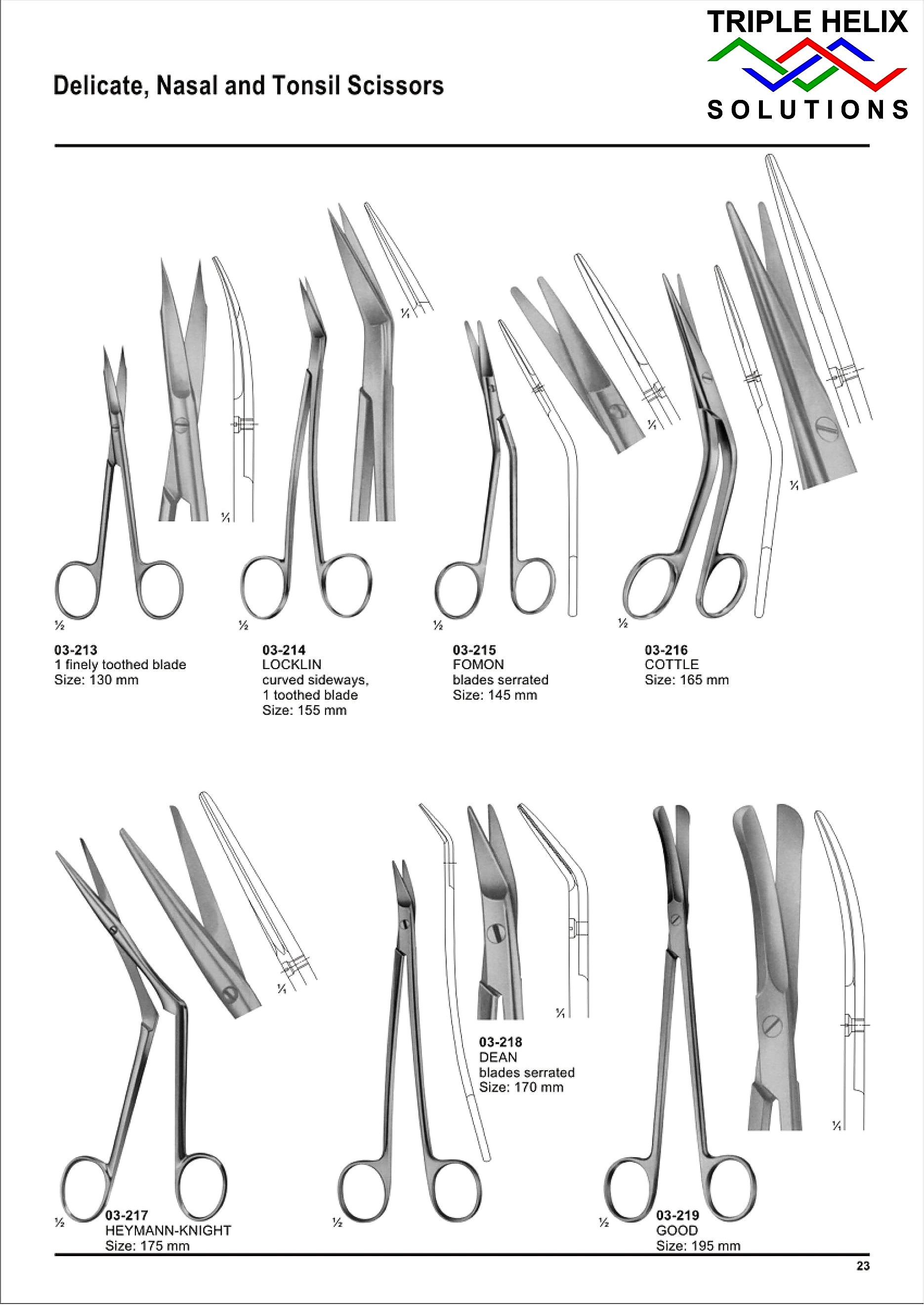 Delicate, Nasal and Tonsil Scissors - page 23