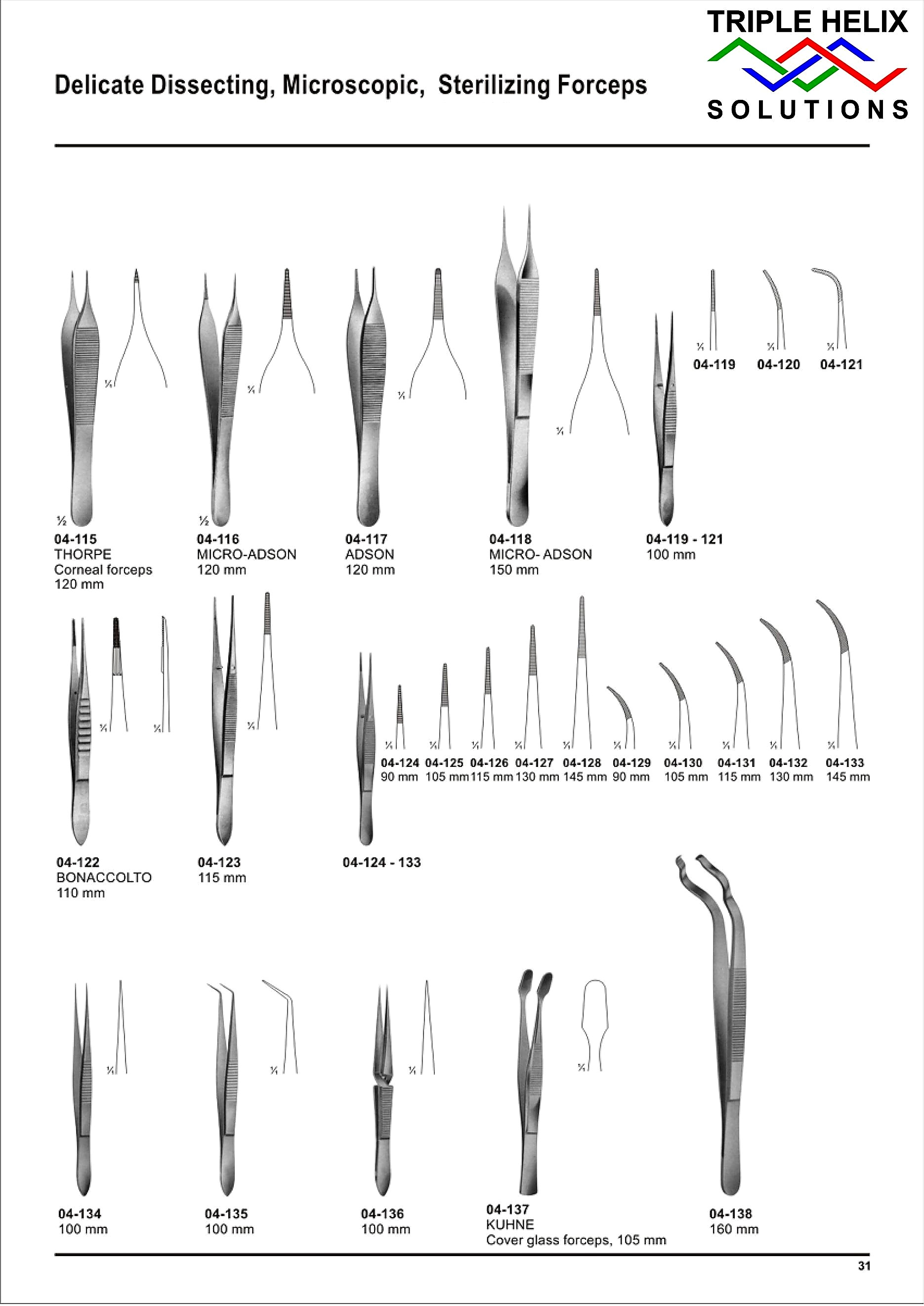Delicate Dissecting, Microscopic, Sterilizing Forceps - page 31