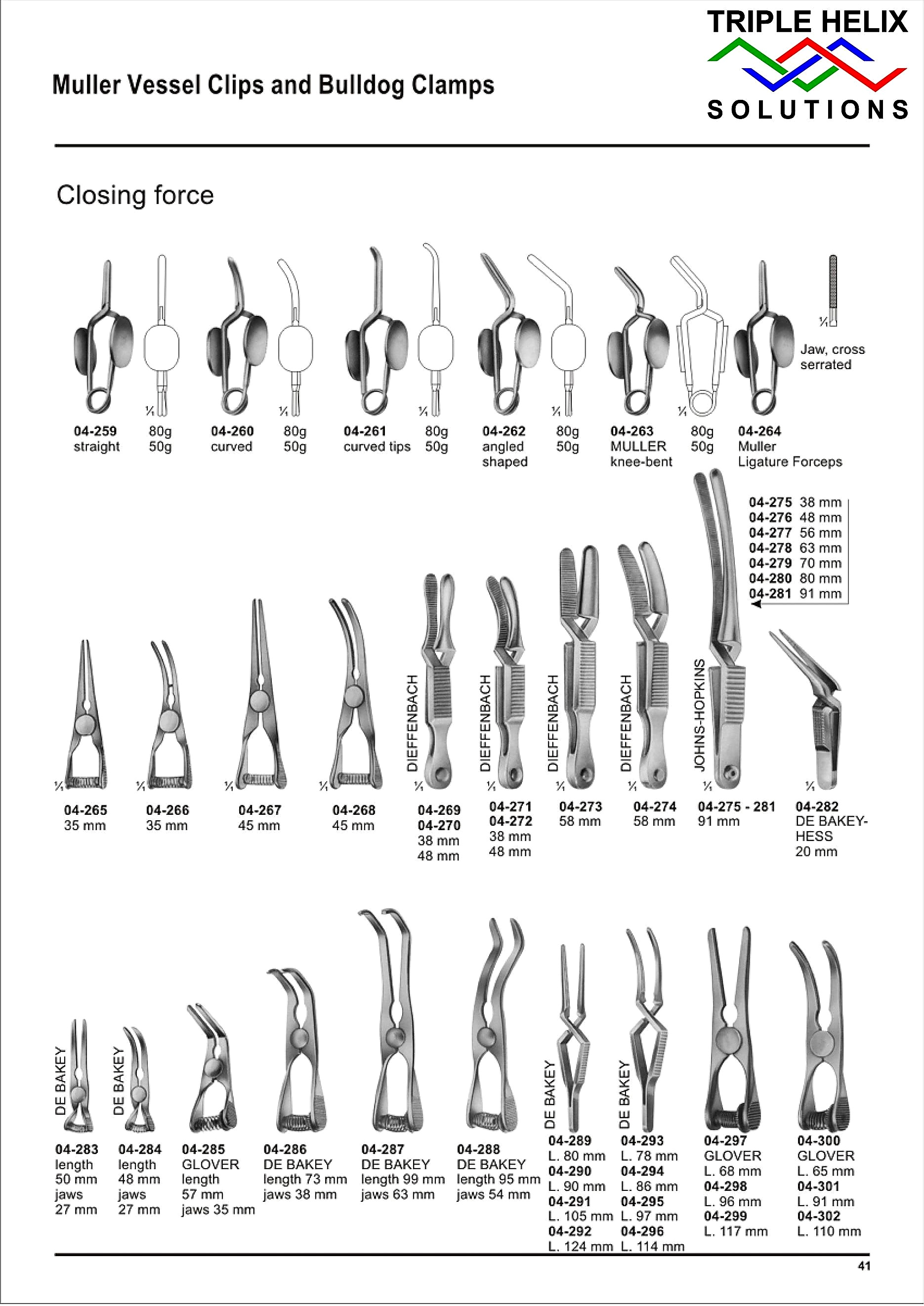 Vessel Clips, Bulldog Clamps / Haemostatic Forceps