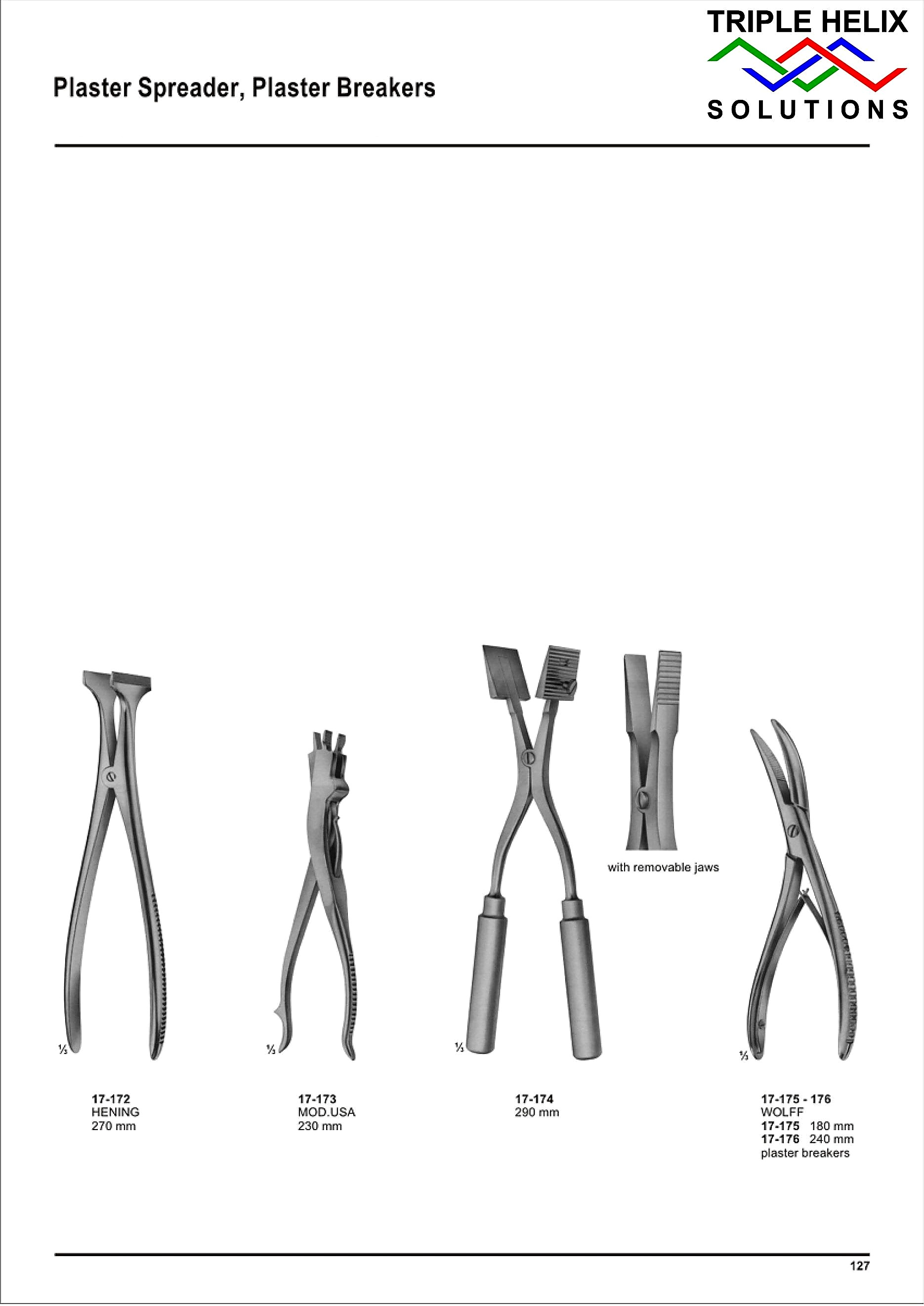 Plaster Spreader, Plaster Breakers - page 127