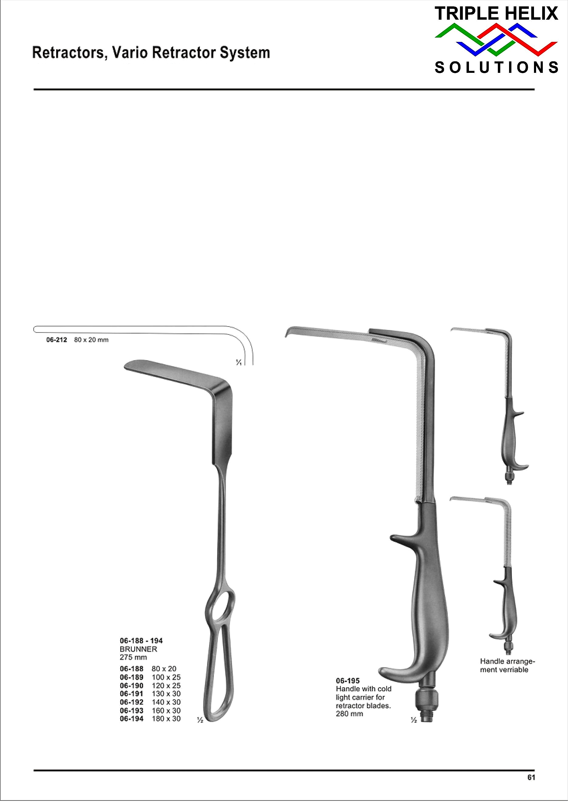 Retractors, Vario Retractor System - page 61
