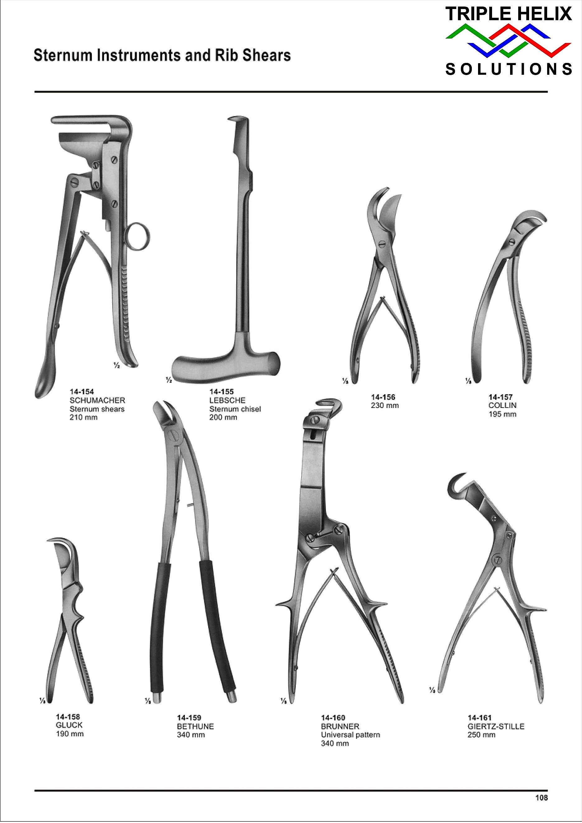Sternum Instruments and Rib Shears - page 108
